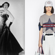 Left: A Dior look from 1947, Right: Dior in 2022